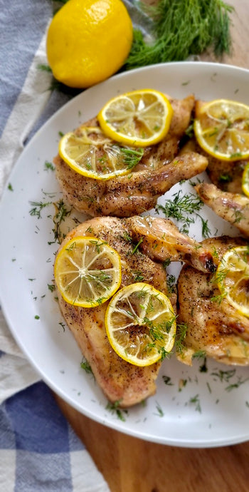 Lemon Dill Chicken Supreme (or chicken legs)