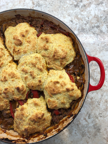 Cornbread & Beef Skillet Pie