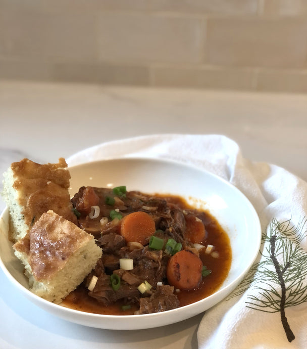 Garlicky Braised Beef Shank