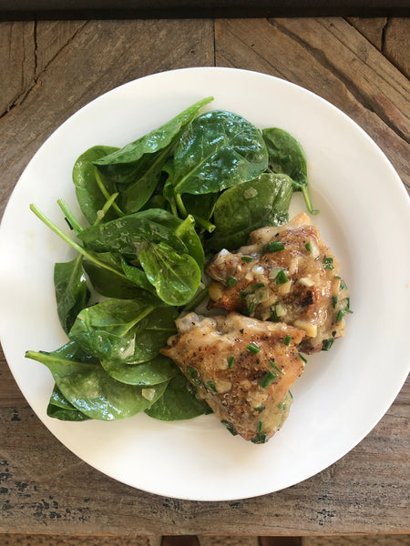 Sautéed Chicken with Spinach