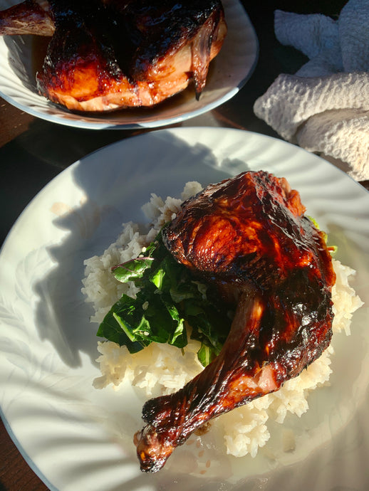 Sweet Soy Spatchcock Chicken